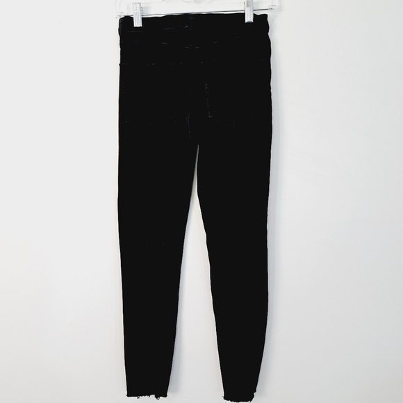 AGOLDE Black Stretch Mid Rise Raw Hem Skinny Jeans‎ - Picture 2 of 9